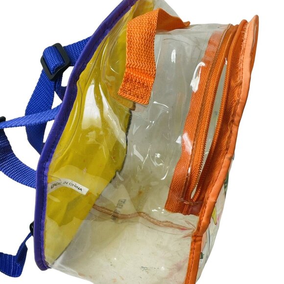 Crayola Clear Small Backpack And Unused 64 Crayon Box With Retired And Tarnished - Picture 9 of 14